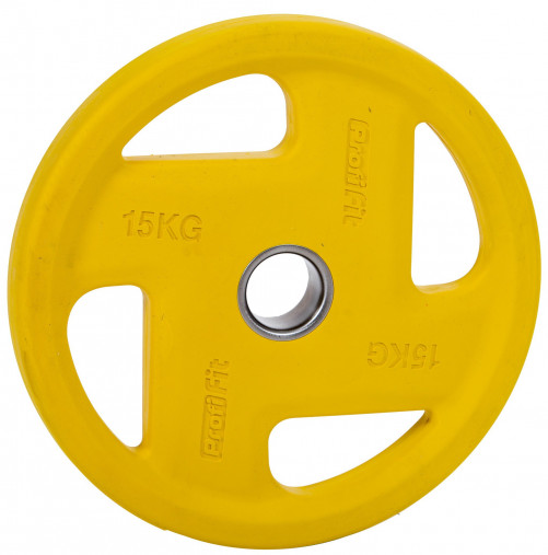 Диск обрезиненный PROFI-FIT олимпийский FASSION D-51, 15 кг (желтый) Диск обрезиненный PROFI-FIT олимпийский FASSION D-51, 15 кг (желтый)