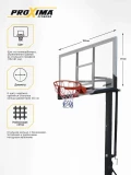 Мобильная баскетбольная стойка Proxima 60" S023 поликарбонат