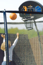 Батут Hasttings Air Game Basketball 15FT (4,6 м) "зеленый" с баскетбольным кольцом + внутренней сеткой и двухсторонним защитным матом (зеленый/синий)