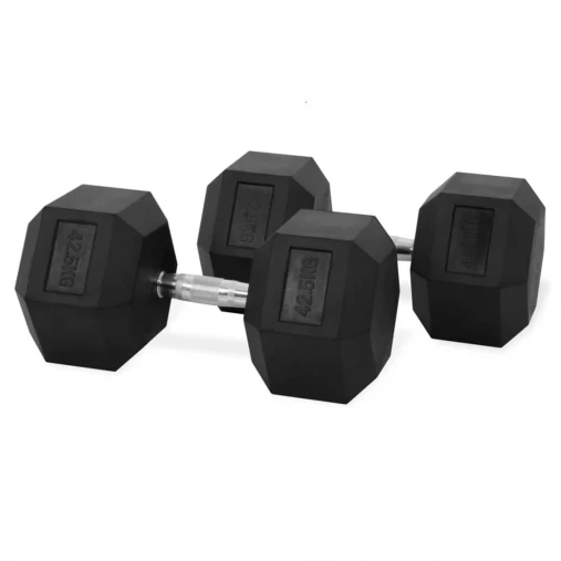 Гантель 42,5 кг гексагональная VictoryFit VF-H425 обрезиненная Гантель 42,5 кг гексагональная VictoryFit VF-H425 обрезиненная