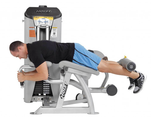 Сгибание ног лежа HOIST ROC-IT RS-2408 тренажер грузоблочный со стеком 81кг