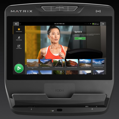 Беговая дорожка Matrix Lifestyle. Консоль Touch XL Base - сенсорный экран диагональю 22 дюйма