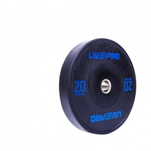 Бампированный диск LIVEPRO Black Rubber Bumper Plate 10 кг, черный/зеленый Бампированный диск LIVEPRO Black Rubber Bumper Plate 10 кг, черный/зеленый