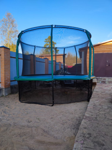 Батут каркасный UNIX line 12 ft (3.66 м) SUPREME GAME (green) с внутренней защитной сетью, зеленый Батут каркасный UNIX line 12 ft (3.66 м) SUPREME GAME (green) с внутренней защитной сетью, зеленый