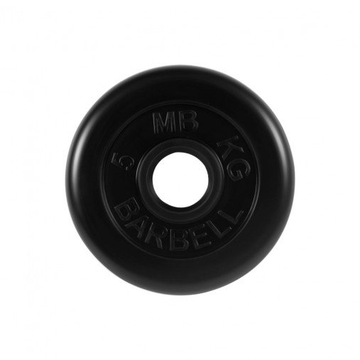 Набор обрезиненных дисков, черные MB Barbell, D-51 мм, 1,25-25 кг, "Стандарт" с метал. втулкой (общий вес 157,5 кг) 7 пар