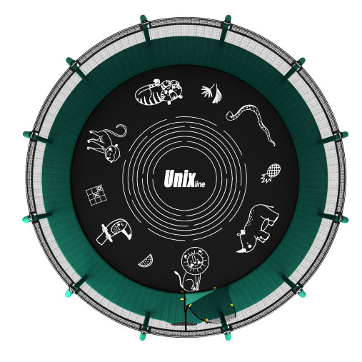 Батут каркасный UNIX line 14 ft (4.27 м) SUPREME GAME (зеленый) с внутренней защитной сетью и лесницей Батут каркасный UNIX line 14 ft (4.27 м) SUPREME GAME (зеленый) с внутренней защитной сетью и лесницей