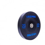 Бампированный диск LIVEPRO Black Rubber Bumper Plate 25 кг, черный/красный Бампированный диск LIVEPRO Black Rubber Bumper Plate 25 кг, черный/красный
