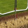 Батут каркасный UNIX line 14 ft (4.27 м) SUPREME GAME (синий) с внутренней защитной сетью и лесницей