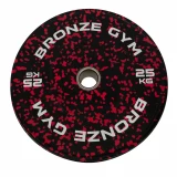 Диск бамперный BRONZE GYM камуфляж красный 25кг Диск бамперный BRONZE GYM камуфляж красный 25кг