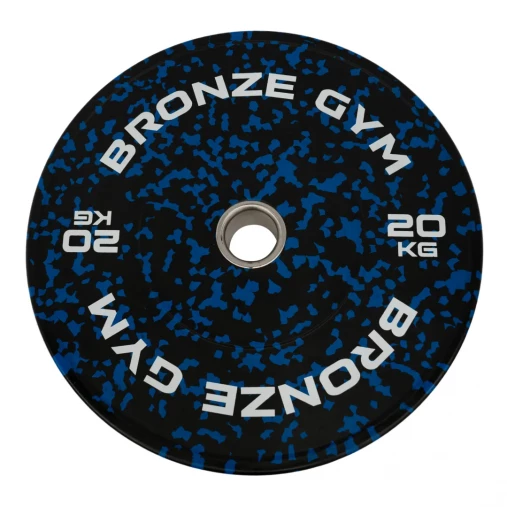Диск бамперный BRONZE GYM камуфляж синий 20кг арт. BGBMC20
