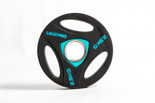 Набор олимпийских дисков 51 мм LIVEPRO Urethane Training 1,25-25 кг (157,5 кг) с хватами Набор олимпийских дисков 51 мм LIVEPRO Urethane Training 1,25-25 кг (157,5 кг) с хватами