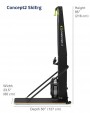 Лыжный тренажер Concept2 SkiErg PM5 с подставкой FloorStand в комплекте