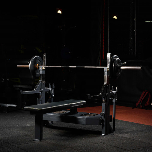 Скамья-стойка домкратная для жима лежа со страховочными упорами DHZ Olimpic Bench A3146 Скамья-стойка домкратная для жима лежа со страховочными упорами DHZ Olimpic Bench A3146